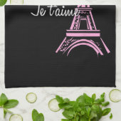 I Love Paris Eiffel Tower France Theedoek (Gevouwen)