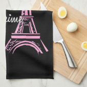 I Love Paris Eiffel Tower France Theedoek (Quarter Fold)