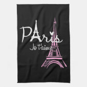 I Love Paris Eiffel Tower France Theedoek (Verticaal)