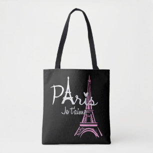 I Love Paris Eiffel Tower France Tote Bag