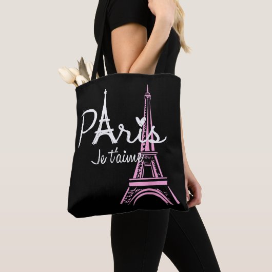 I Love Paris Eiffel Tower France Tote Bag (Dichtbij)