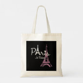I Love Paris Eiffel Tower France Tote Bag (Achterkant)