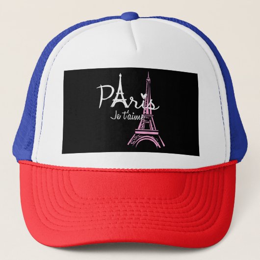 I Love Paris Eiffel Tower France Trucker Pet (Voorkant)