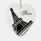 I Love Paris Eiffel Tower Keramisch Ornament (Rechts)