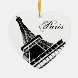 I Love Paris Eiffel Tower Keramisch Ornament