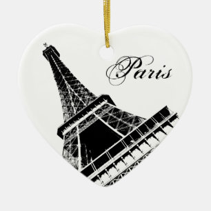 I Love Paris Eiffel Tower Keramisch Ornament