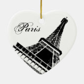 I Love Paris Eiffel Tower Keramisch Ornament (Achterkant)