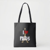 I Love Paris, Eiffel Tower, Tote Bag (Voorkant)