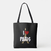 I Love Paris, Eiffel Tower, Tote Bag (Achterkant)