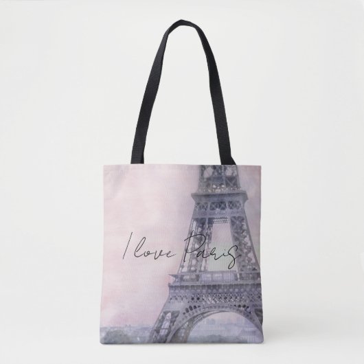 I Love Paris Eiffel Tower Tote Bag (Voorkant)