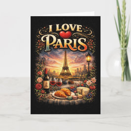 I Love Paris Feestdagen Kaart