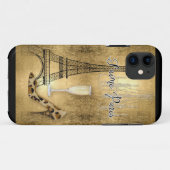 I Love Paris Gold Leaf Eiffel Tower Mode Shoes Case-Mate iPhone Case (Achterkant (horizontaal))