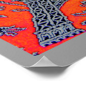 I Love Paris Grey Border Poster small (Hoek)