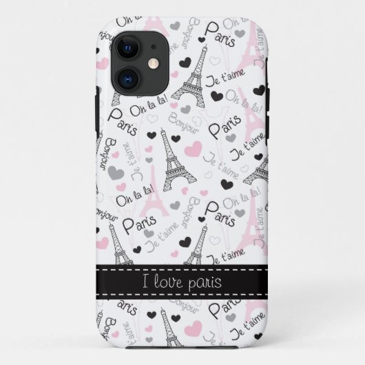 I Love Paris iPhone 5 Phone Case (Achterkant)