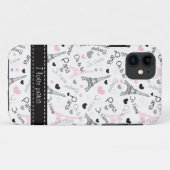 I Love Paris iPhone 5 Phone Case (Achterkant (horizontaal))