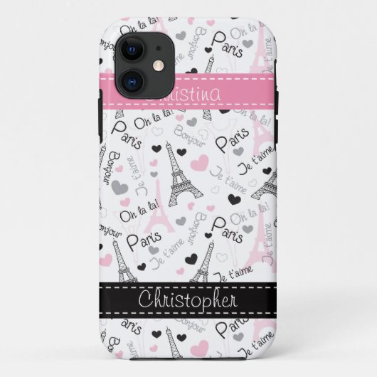 I Love Paris iPhone 5 Phone Case (Achterkant)