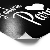 I Love Paris - J'adore Paris  Style Foto Afdruk (Hoek)