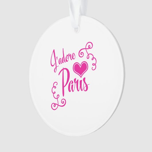 I Love Paris - J'adore Paris  Style Ornament (voorkant)