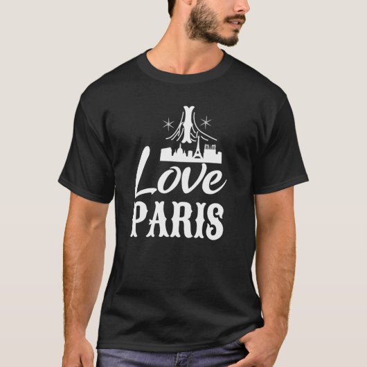 I Love Paris Paris France T-shirt (Voorkant)