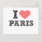 I Love Paris Sketch Briefkaart (Voorkant)