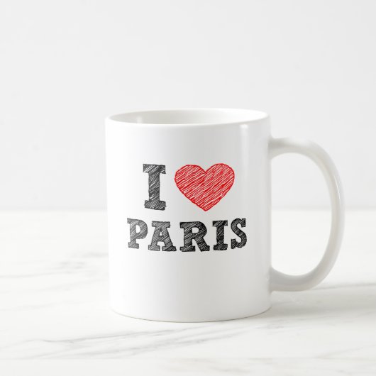I Love Paris Sketch Koffiemok (Rechts)