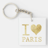 I Love Paris Square Sleutelhanger (Voorkant)
