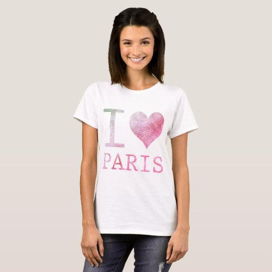I Love Paris T shirt (Voorkant volledig)