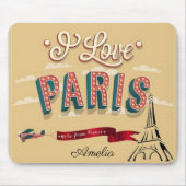 I Love Paris Vintage Poster Muismat (Voorkant)