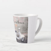 I Love Paris White Motor Scooter Latte Mok (Rechterhoek)