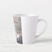 I Love Paris White Motor Scooter Latte Mok (Rechts)