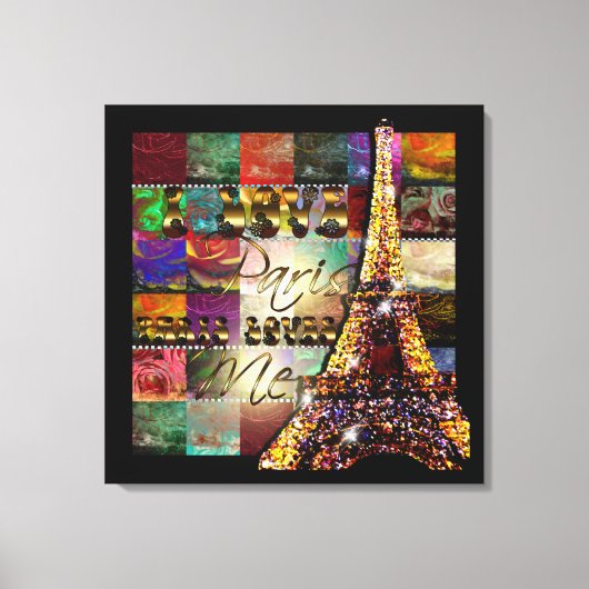 I Love Paris - Wrapped Canvas (Voorkant)