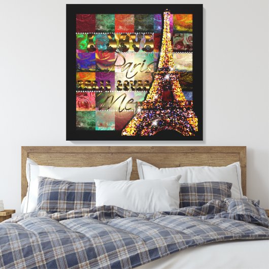 I Love Paris - Wrapped Canvas (Insitu (Slaapkamer))