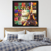 I Love Paris - Wrapped Canvas Afdruk (Insitu (Slaapkamer))