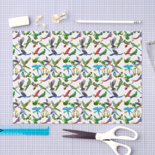I Love Parrots Tissue Paper Tissuepapier (Craft)