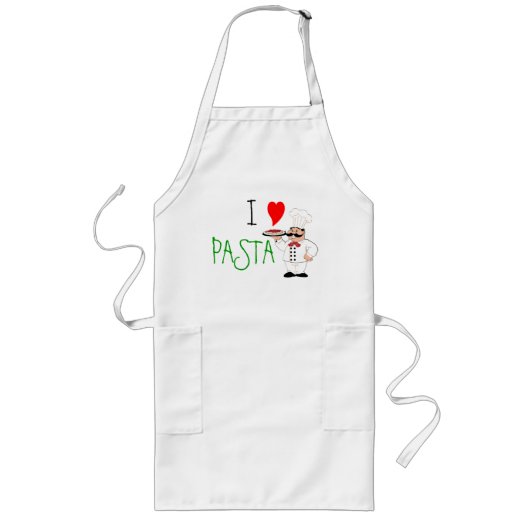 I Love Pasta Chef Lang Schort (Voorkant)