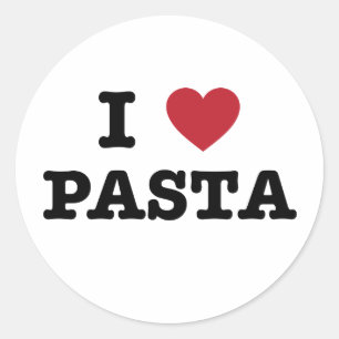 I Love Pasta Ronde Sticker