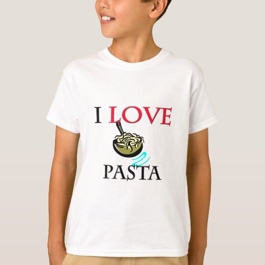I Love Pasta T-shirt (Voorkant)