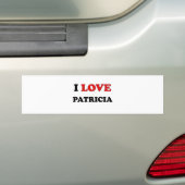 I Love Patricia Bumpersticker (Op auto)