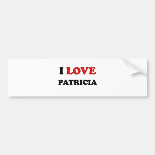 I Love Patricia Bumpersticker (Voorkant)