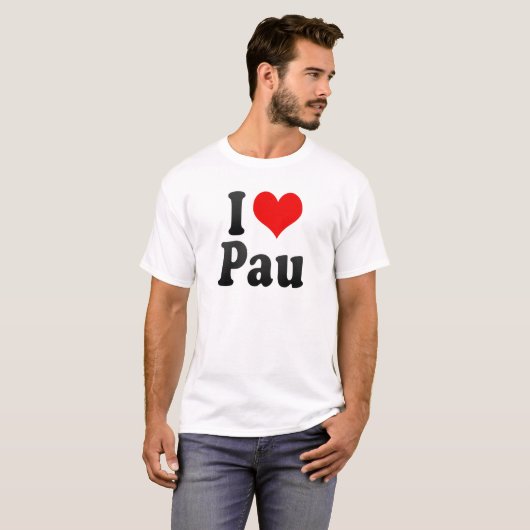 I Love Pau, France T-shirt (Voorkant volledig)