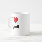 I Love Payroll - I Heart Payroll Motivatie Koffiemok (Voorkant links)