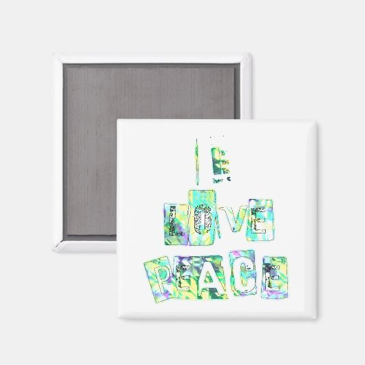 I Love Peace Magneet (Voorkant / Achterkant)