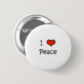 I Love Peace Ronde Button 5,7 Cm (Voorkant /achterkant)
