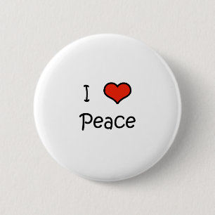 I Love Peace Ronde Button 5,7 Cm