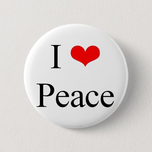 I Love Peace Ronde Button 5,7 Cm (Voorkant)
