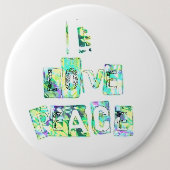 I Love Peace Ronde Button 6,0 Cm (Voorkant)