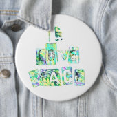 I Love Peace Ronde Button 6,0 Cm (In situ)