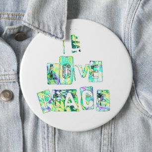 I Love Peace Ronde Button 6,0 Cm