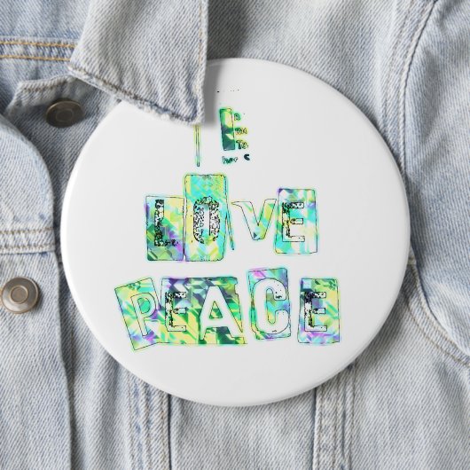 I Love Peace Ronde Button 6,0 Cm (In situ)