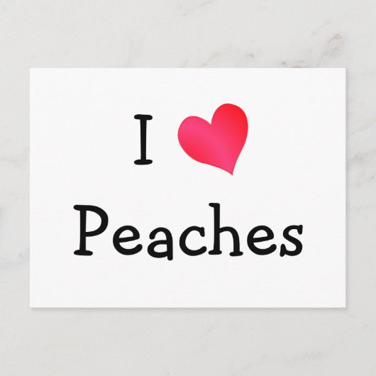 I Love Peaches Briefkaart (Voorkant)